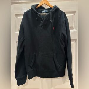 Ralph Lauren Mens Black Hoodie Size XL